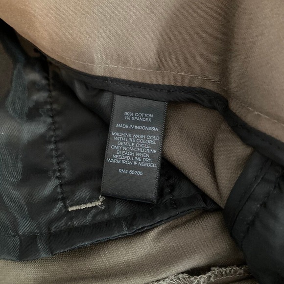 Express Pants Womens Sz 4 Brown Cotton Stretch Twill Coin Pocket Chino Crop - Picture 8 of 12